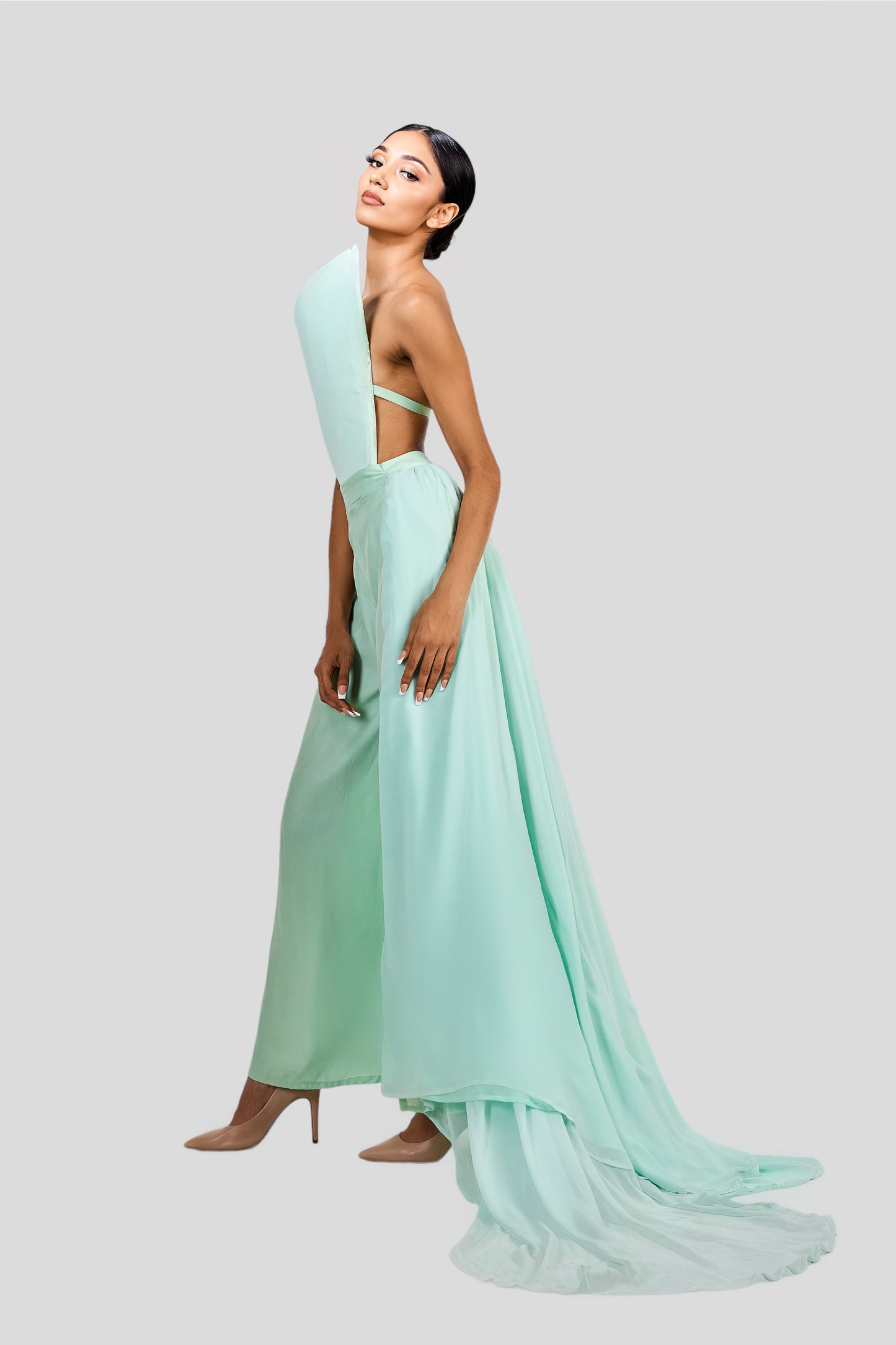 Mint Jumpsuit Runway Look