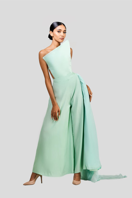 Mint Jumpsuit Runway Look