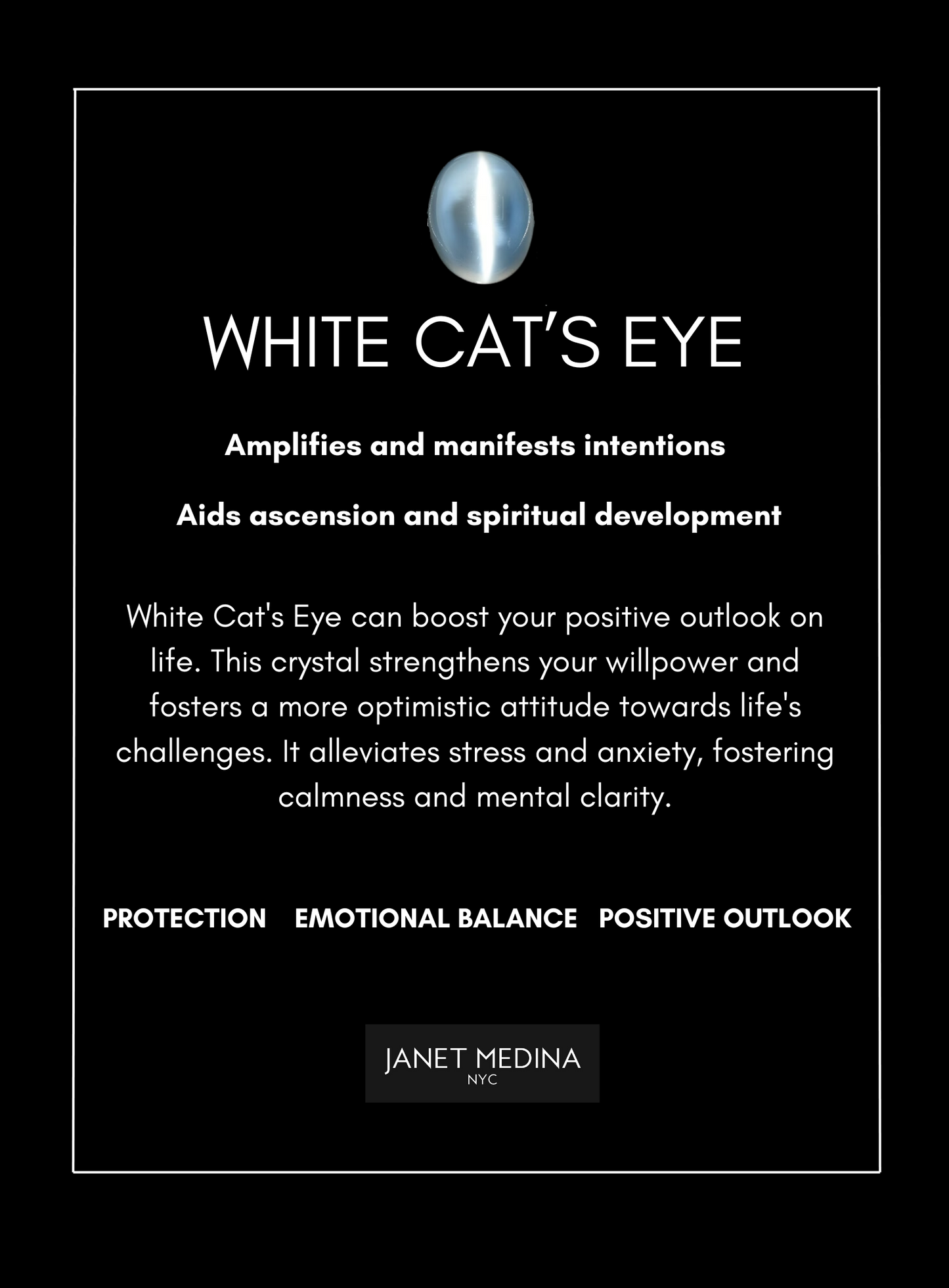 White Cats Eye Bracelet