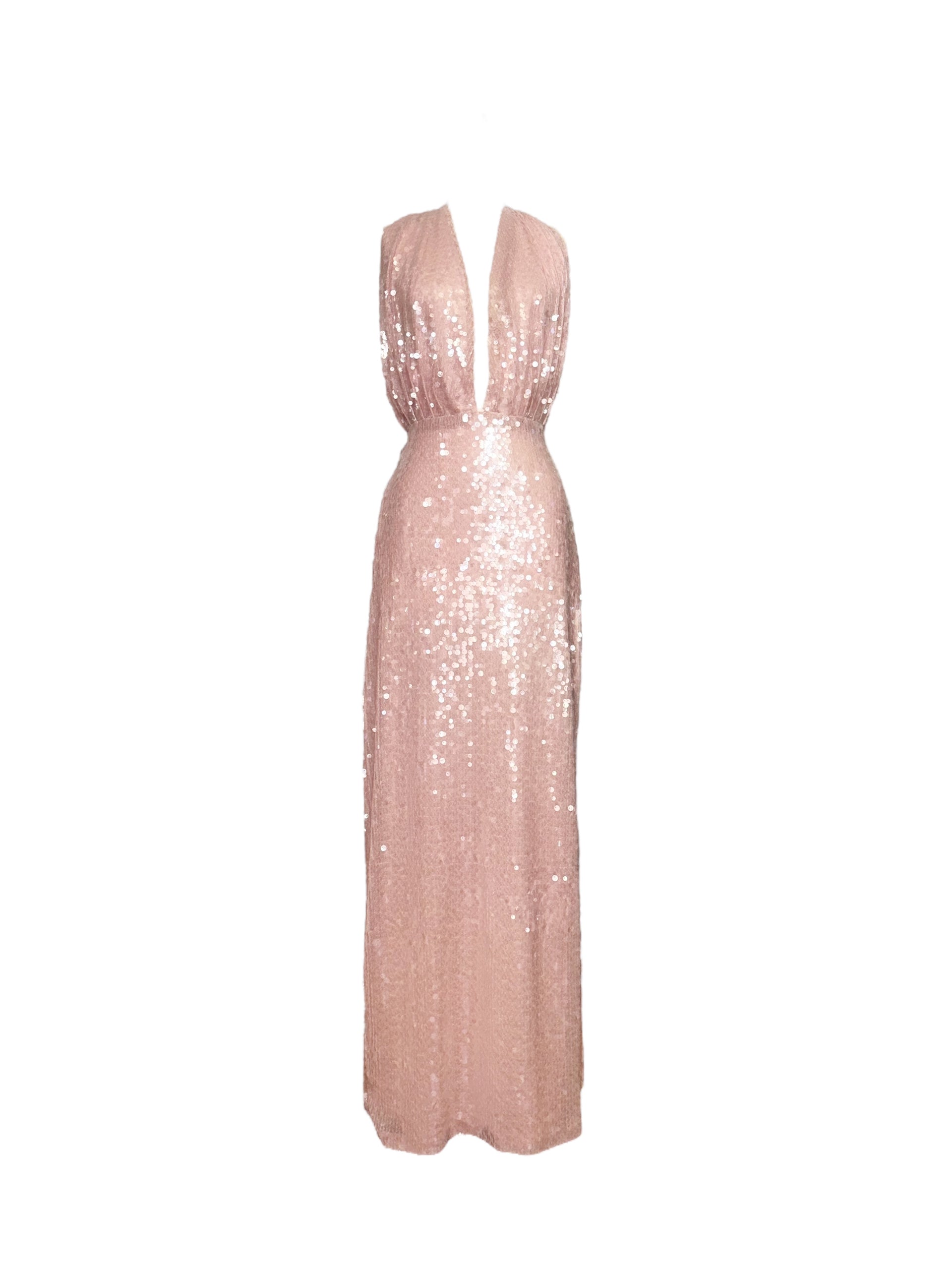 fitted lace wedding dress Destinations Maxi Halter Dress | Mauve | Womens main image 0
