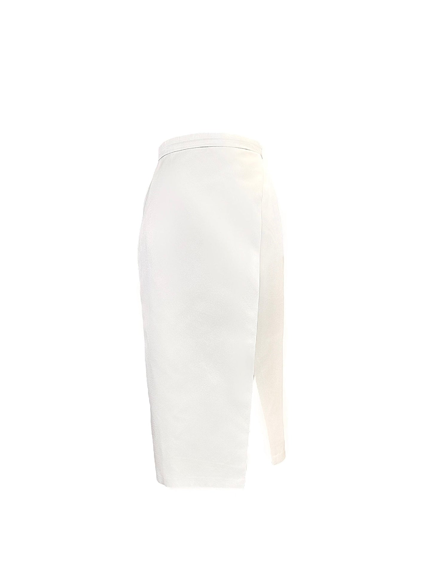 Ivory Wrap Skirt With Pockets