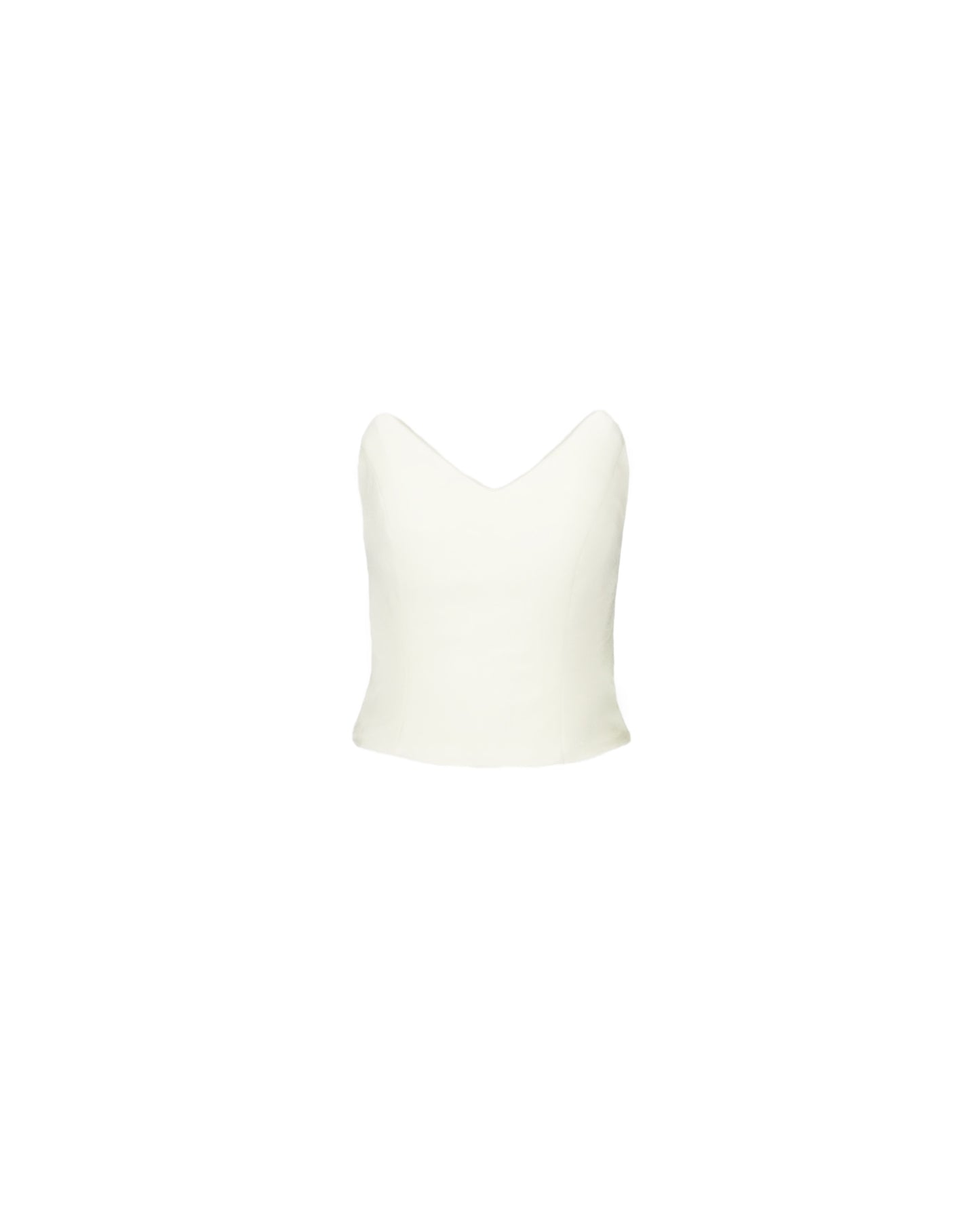 Off-White Velvet Corset Top