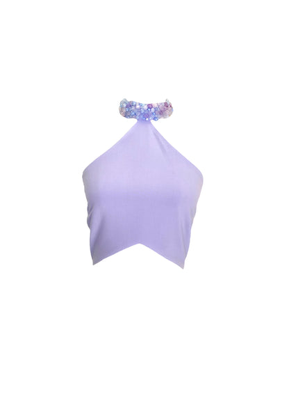 Amethyst Halter Crop Top