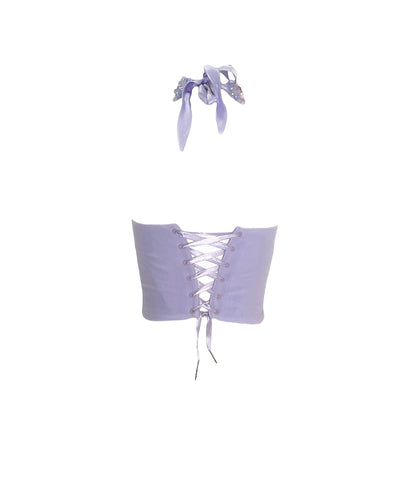 Amethyst Halter Crop Top