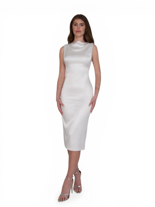 White Agate Midi Dress