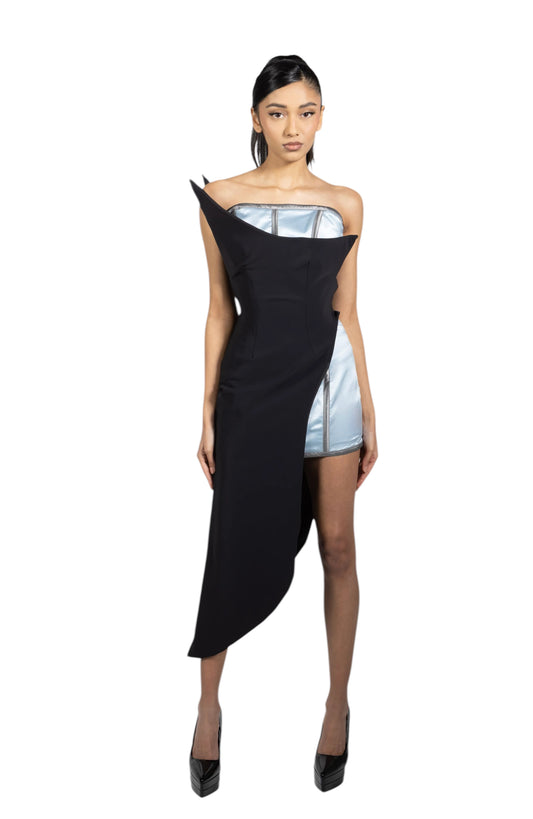 Black & Baby Blue Runway Look